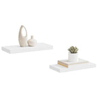Scaffali a Parete 2 pz Bianchi 50x23x3,8 cm in MDF
