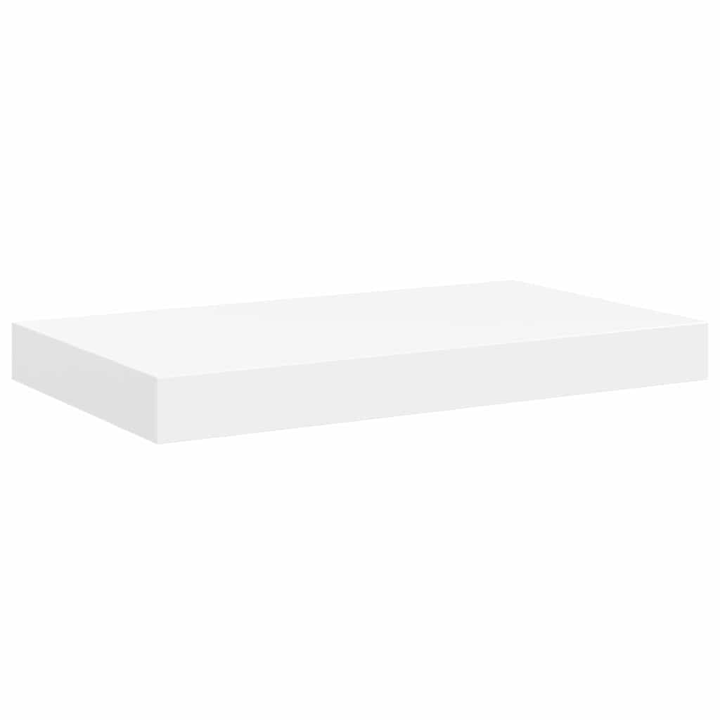 Scaffali a Parete 2 pz Bianchi 50x23x3,8 cm in MDF
