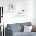 Scaffali a Parete 2 pz Bianchi 50x23x3,8 cm in MDF