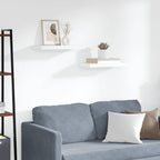 Scaffali a Parete 2 pz Bianchi 50x23x3,8 cm in MDF