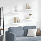 Scaffali a Parete 4 pz Bianchi 50x23x3,8 cm in MDF