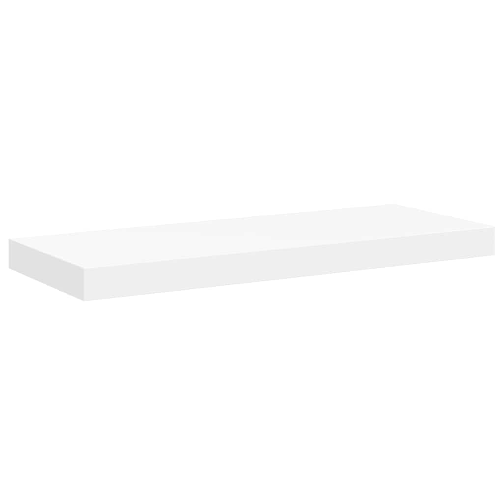 Scaffali a Parete 2 pz Bianchi 60x23,5x3,8 cm in MDF