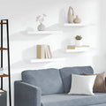 Scaffali a Parete 4 pz Bianchi 60x23,5x3,8 cm in MDF
