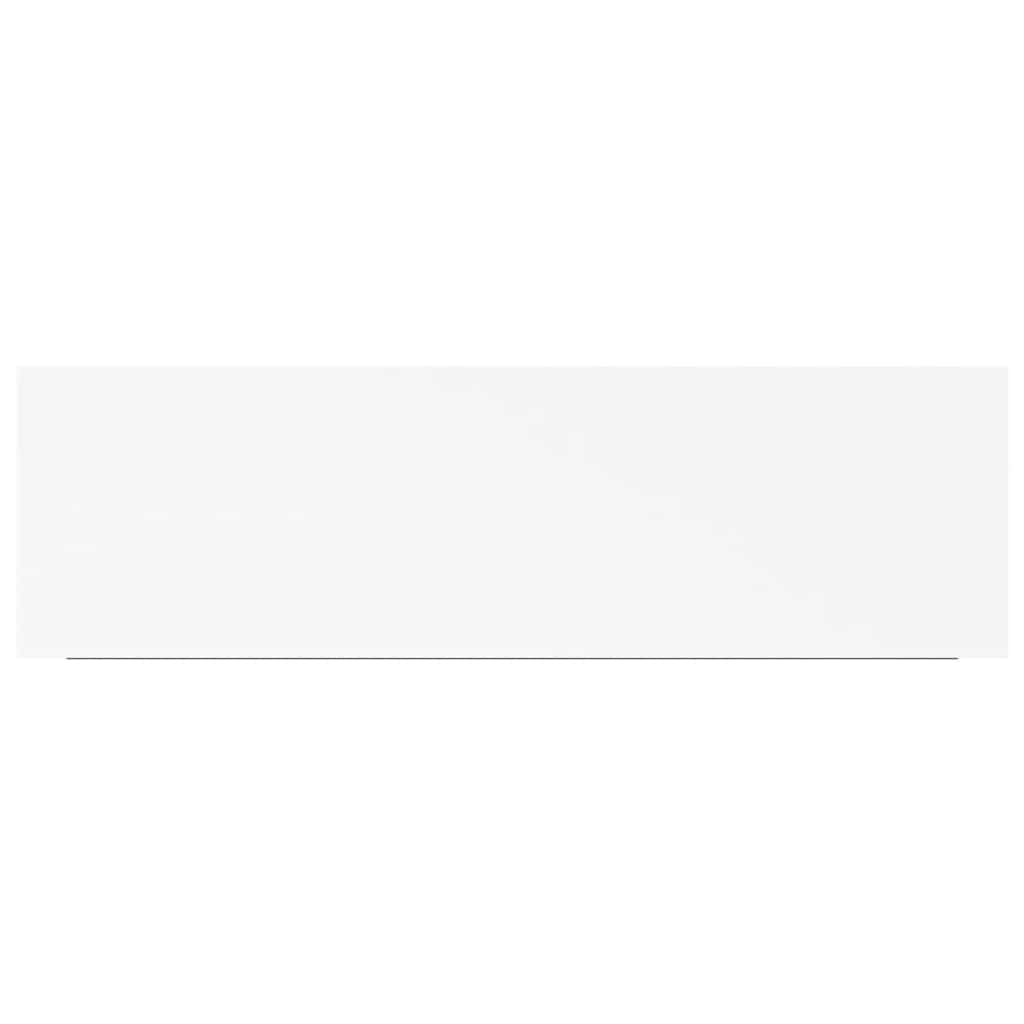 Scaffali a Parete 2 pz Bianchi 80x23,5x3,8 cm in MDF