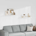 Scaffali a Parete 2 pz Bianchi 80x23,5x3,8 cm in MDF