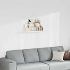 Scaffale a Parete Bianco 90x23,5x3,8 cm in MDF