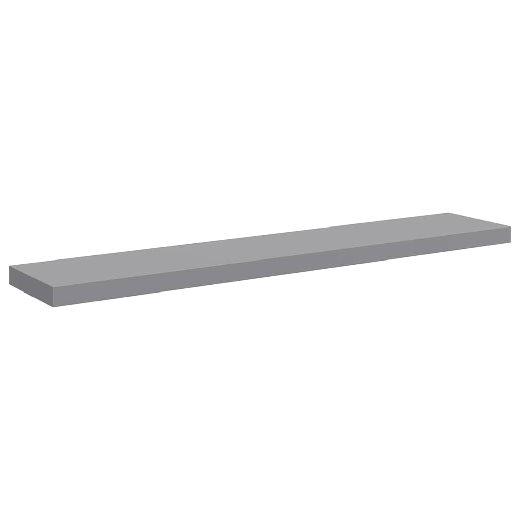 Scaffale a Parete Grigio 120x23,5x3,8 cm in MDF