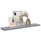 Scaffale a Parete Grigio 120x23,5x3,8 cm in MDF