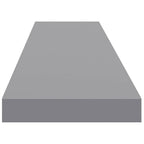 Scaffale a Parete Grigio 120x23,5x3,8 cm in MDF