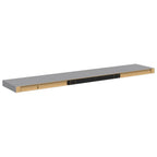 Scaffale a Parete Grigio 120x23,5x3,8 cm in MDF