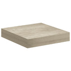 Scaffali a Parete 2 pz Rovere 23x23,5x3,8 cm in MDF