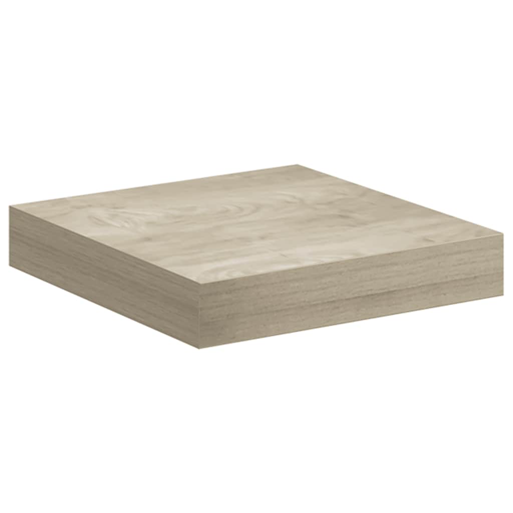 Scaffali a Parete 2 pz Rovere 23x23,5x3,8 cm in MDF