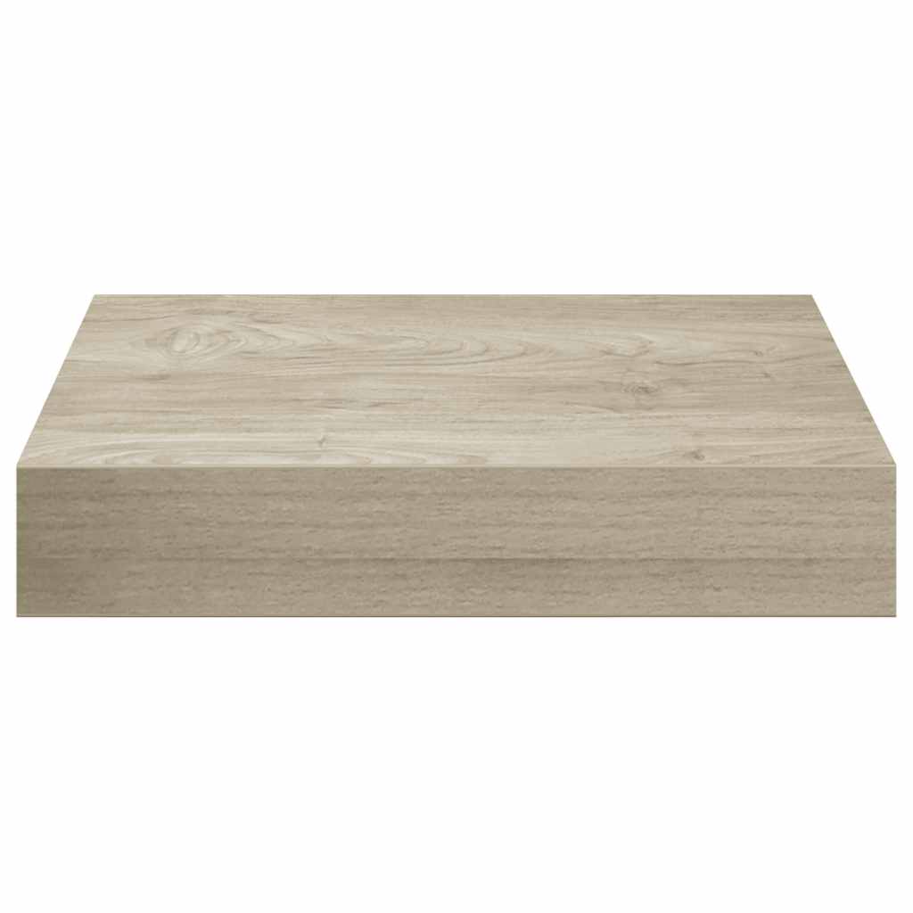 Scaffali a Parete 2 pz Rovere 23x23,5x3,8 cm in MDF
