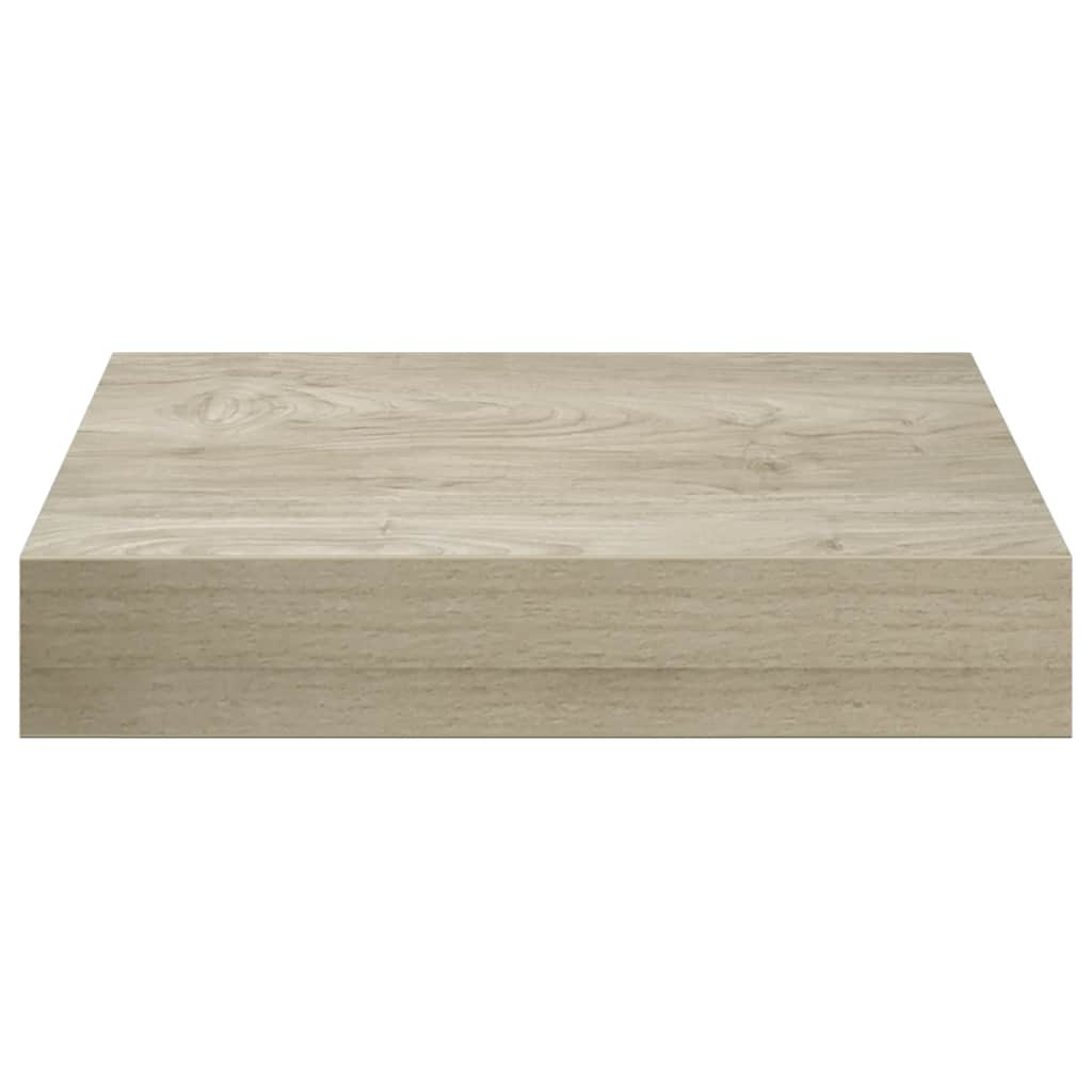 Scaffali a Parete 2 pz Rovere 23x23,5x3,8 cm in MDF