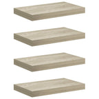Scaffali a Parete 4 pz Rovere 40x23x3,8 cm in MDF