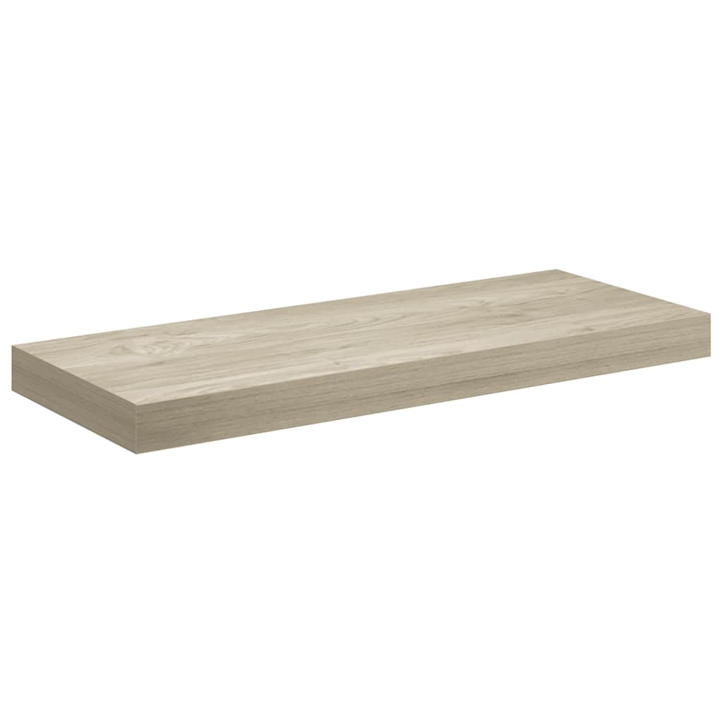 Scaffali a Parete 2 pz Rovere 60x23,5x3,8 cm in MDF