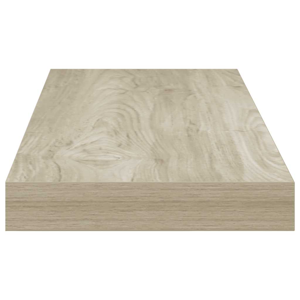Scaffali a Parete 2 pz Rovere 60x23,5x3,8 cm in MDF