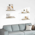 Scaffali a Parete 4 pz Rovere 60x23,5x3,8 cm in MDF