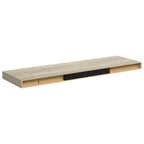 Scaffali a Parete 2 pz Rovere 80x23,5x3,8 cm in MDF