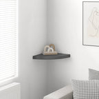 Scaffale Angolare a Parete Grigio Lucido 35x35x3,8 cm in MDF