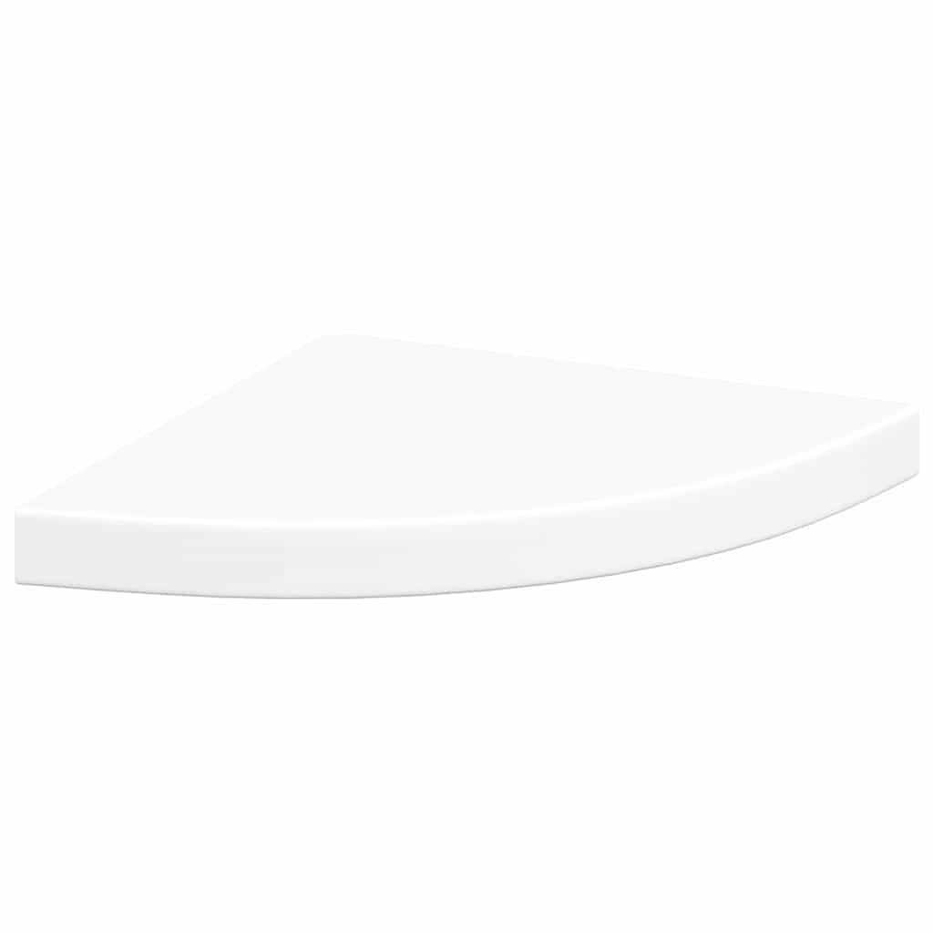 Mensola angolare sospesa bianca 35x35x3,8 cm MDF