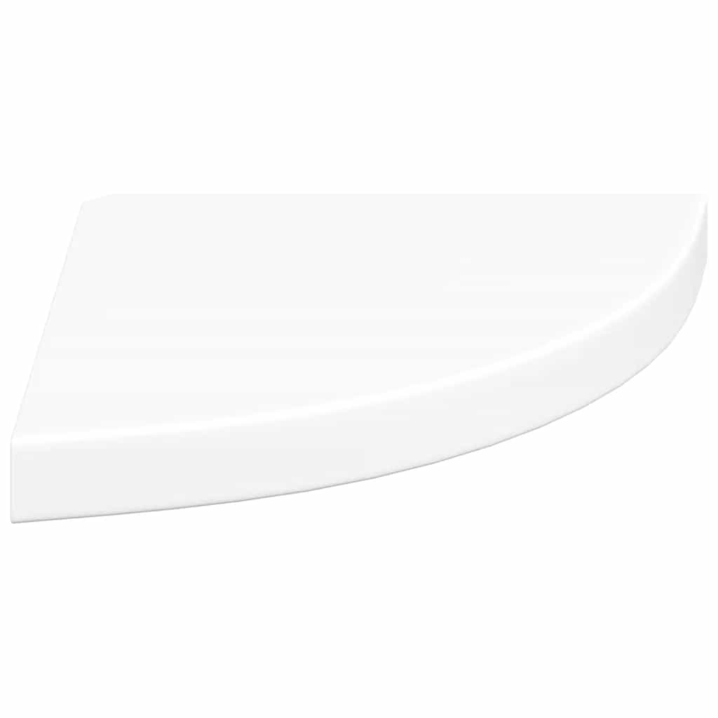 Mensola angolare sospesa bianca 35x35x3,8 cm MDF