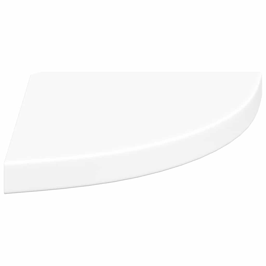Mensole Angolari Sospese 2 pz Bianche 35x35x3,8 cm MDF