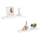 Mensole con Sporgenza 2 pz Bianche 40x9x3 cm MDF