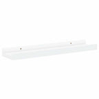 Mensole con Sporgenza 2 pz Bianche 40x9x3 cm MDF