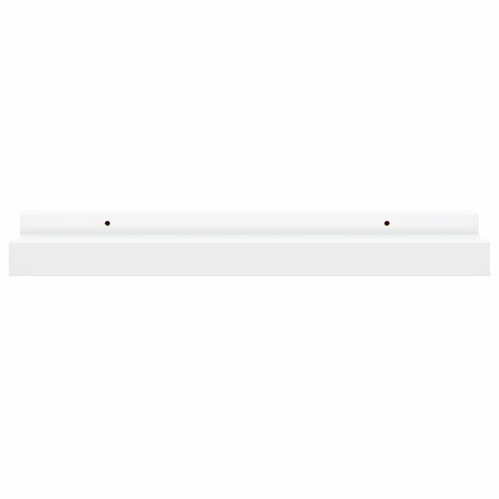 Mensole con Sporgenza 2 pz Bianche 40x9x3 cm MDF