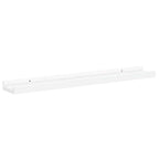 Mensole con Sporgenza 2 pz Bianche 60x9x3 cm MDF
