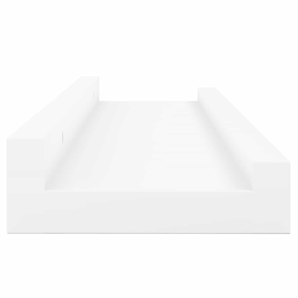 Mensole con Sporgenza 2 pz Bianche 60x9x3 cm MDF