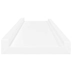 Mensole con Sporgenza 2 pz Bianche 80x9x3 cm MDF