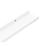 Mensole con Sporgenza 2 pz Bianche 80x9x3 cm MDF