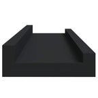 Mensole con Sporgenza 2 pz Nere 40x9x3 cm MDF