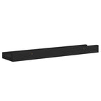 Mensole con Sporgenza 2 pz Nere 40x9x3 cm MDF