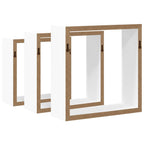 Mensole a Cubo da Parete 3 pz Bianche in MDF