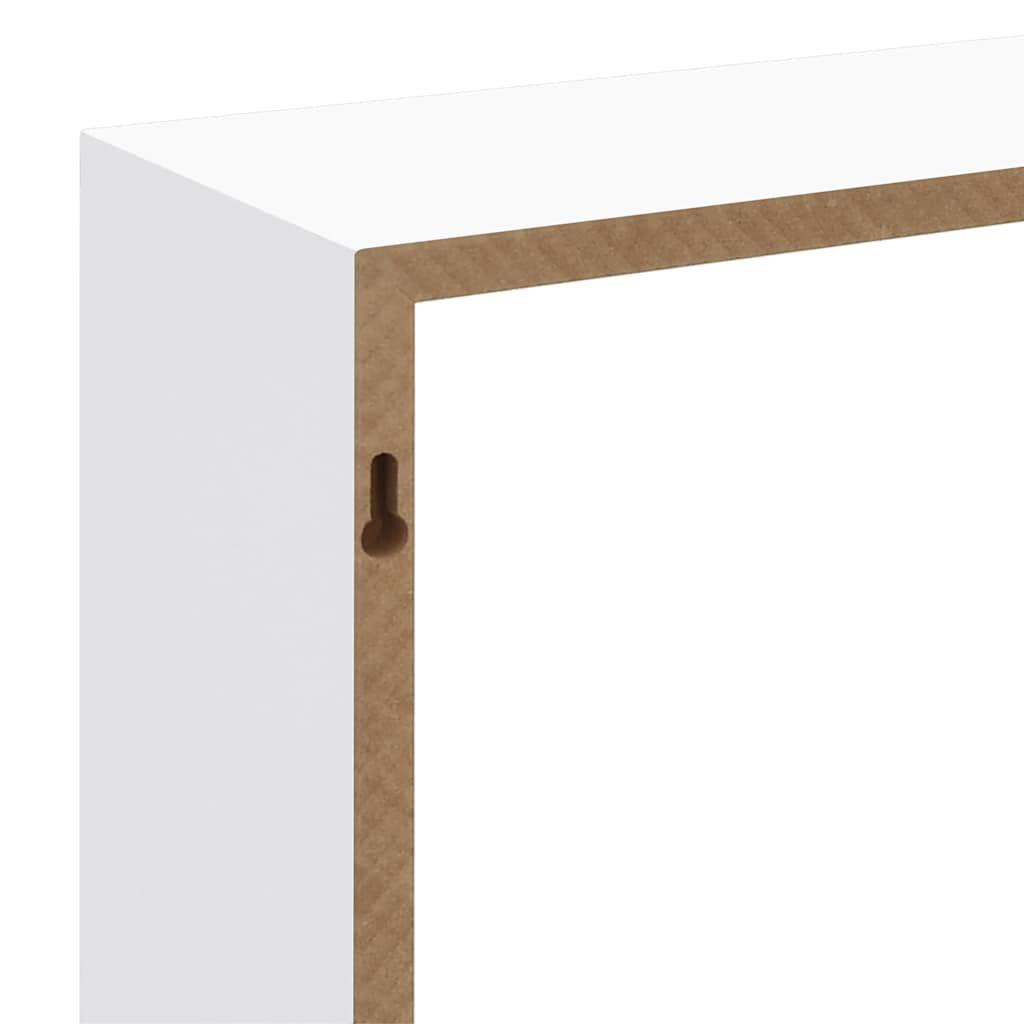 Mensole a Cubo da Parete 3 pz Bianche in MDF