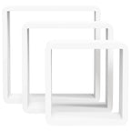 Mensole a Cubo da Parete 3 pz Bianche in MDF