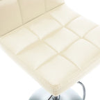 Sgabelli da Bar 2 pz Crema in Similpelle