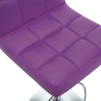 Sgabelli da Bar 2 pz Viola in Similpelle