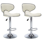 323647 Bar Stools 2 pcs Cream Faux Leather