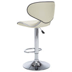 323647 Bar Stools 2 pcs Cream Faux Leather