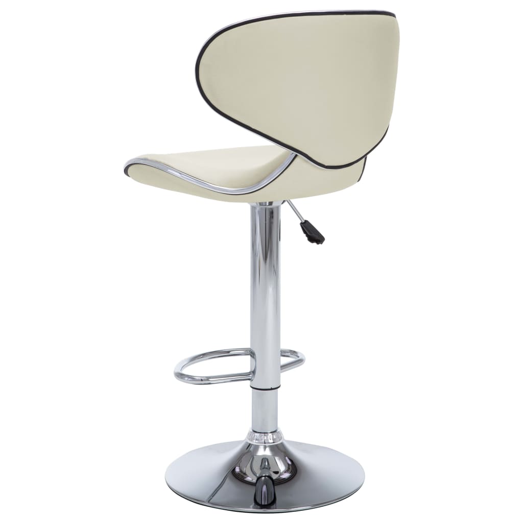 323647 Bar Stools 2 pcs Cream Faux Leather