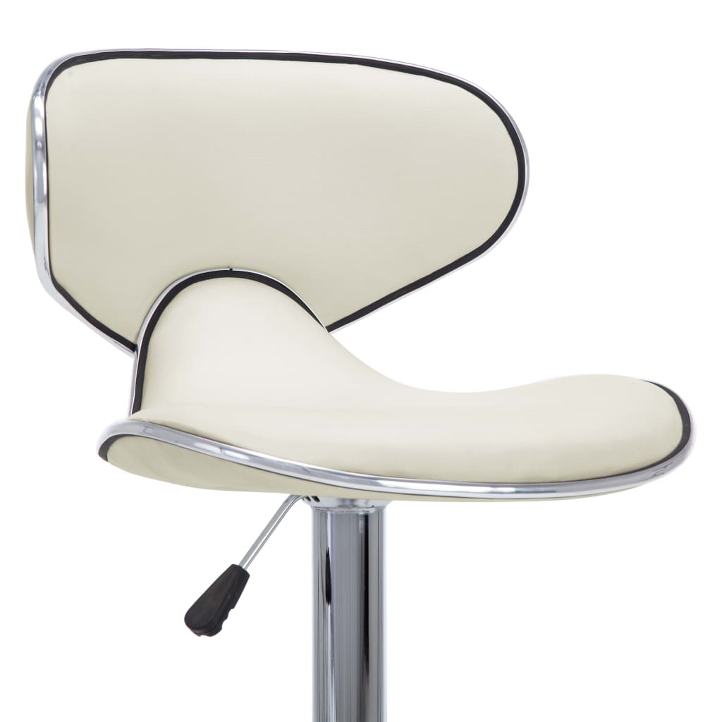 323647 Bar Stools 2 pcs Cream Faux Leather
