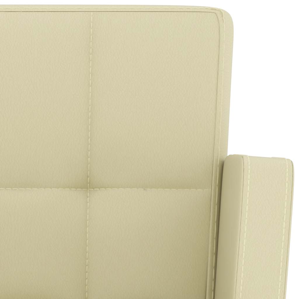 Sgabelli da Bar 2 pz Crema in Similpelle