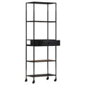 Libreria 60x35x180 cm in Legno di Mango Grezzo e Ferro
