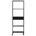 Libreria 60x35x180 cm in Legno di Mango Grezzo e Ferro