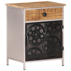 Comodino 40x30x50 cm in Legno di Mango Grezzo