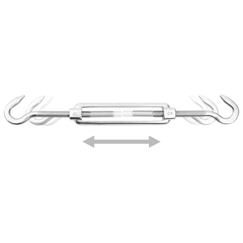 Set Accessori per Vela Parasole 8 pz in Acciaio Inossidabile